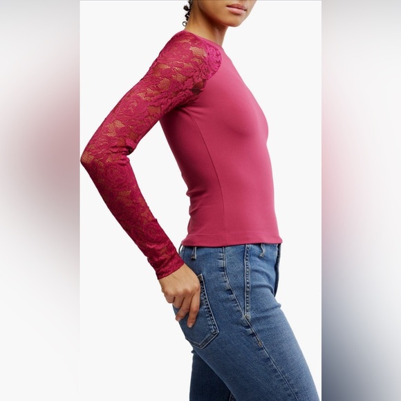 No Excuses Lace long Sleeve NWOT white - Picture 3 of 7